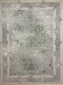 Hamraz vintage persian carpet green shelly