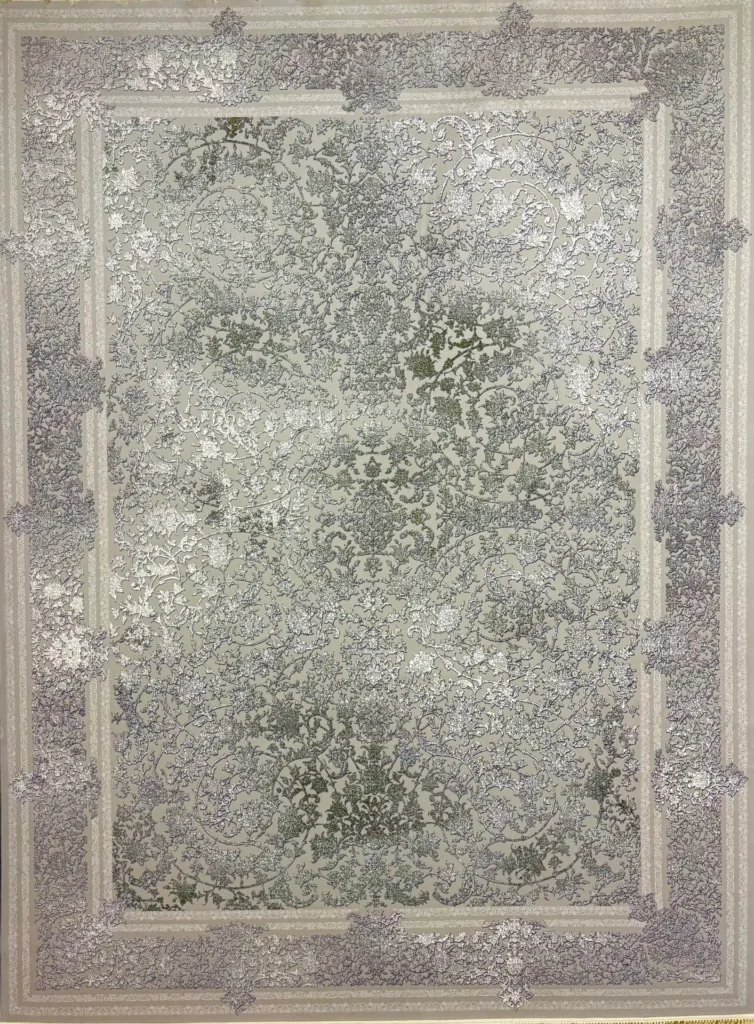 Hamraz vintage persian carpet green shelly